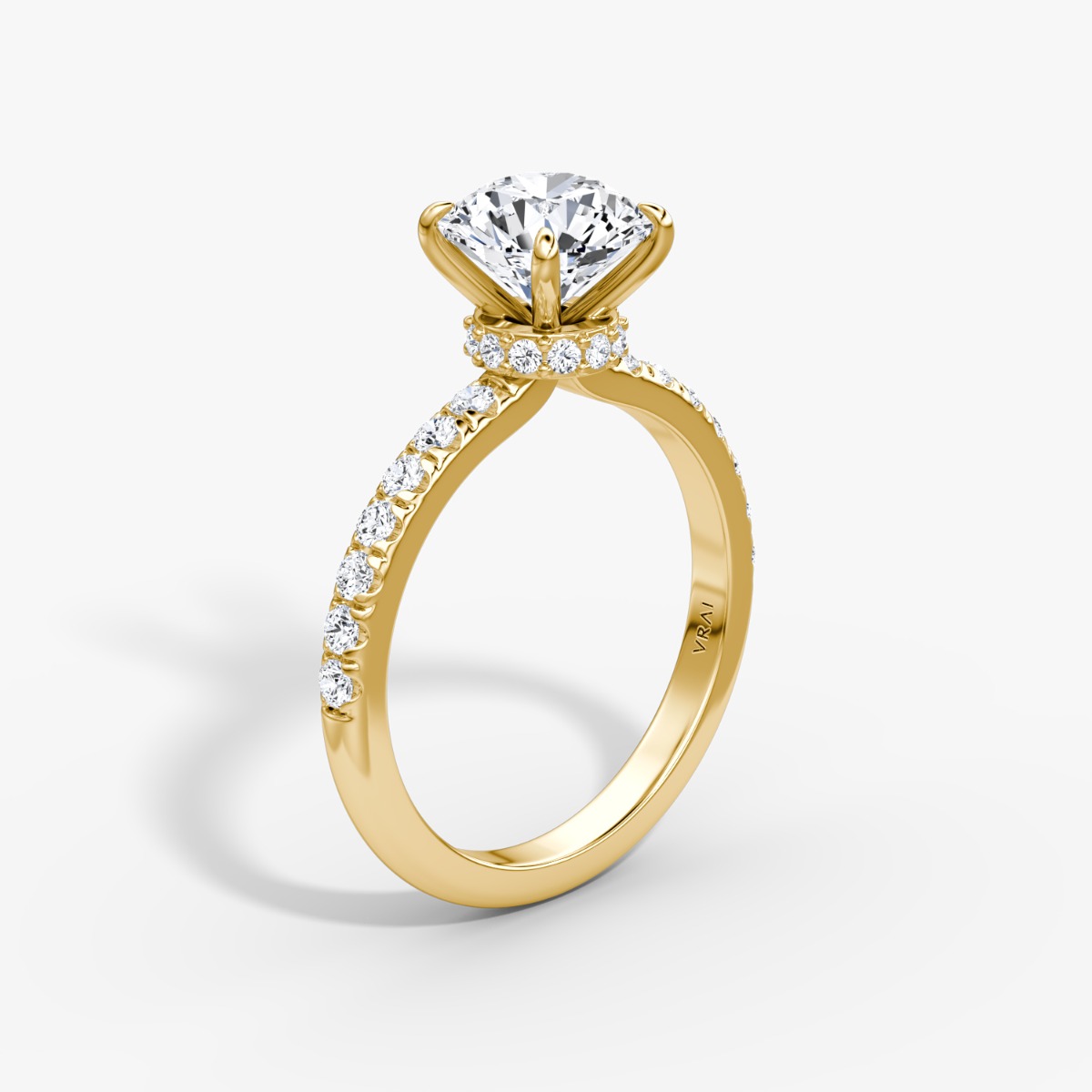 The Veiled Halo Round Brilliant Engagement Ringx